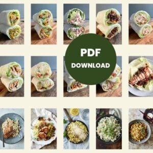 10 salatwraps og 10 spidskålsretter