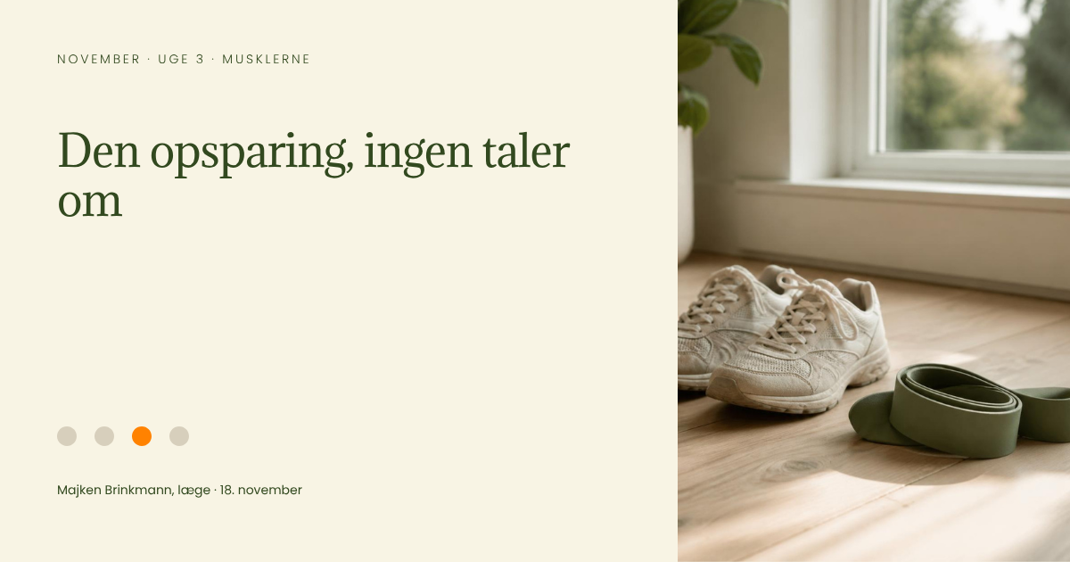 Artikelcover med teksten Den opsparing, ingen taler om, af læge Majken Brinkmann
